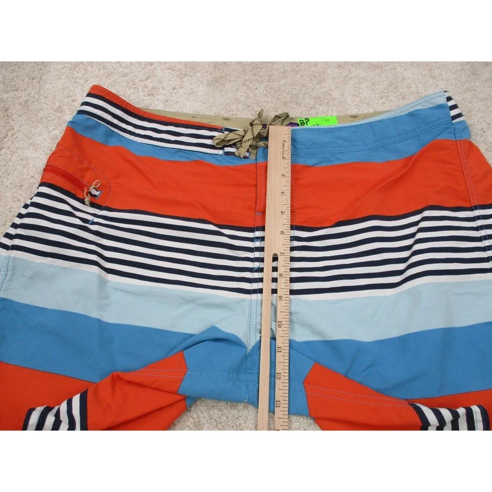 Patagonia Wavefarer Board Shorts Mens 40 Blue Orange Striped Swim Trunks 19